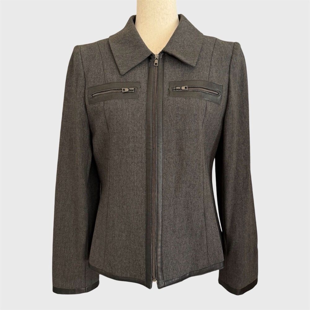 Saint Honore Wool Blend Jacket Size 40 M 8 Made in France Corpcore Career Office